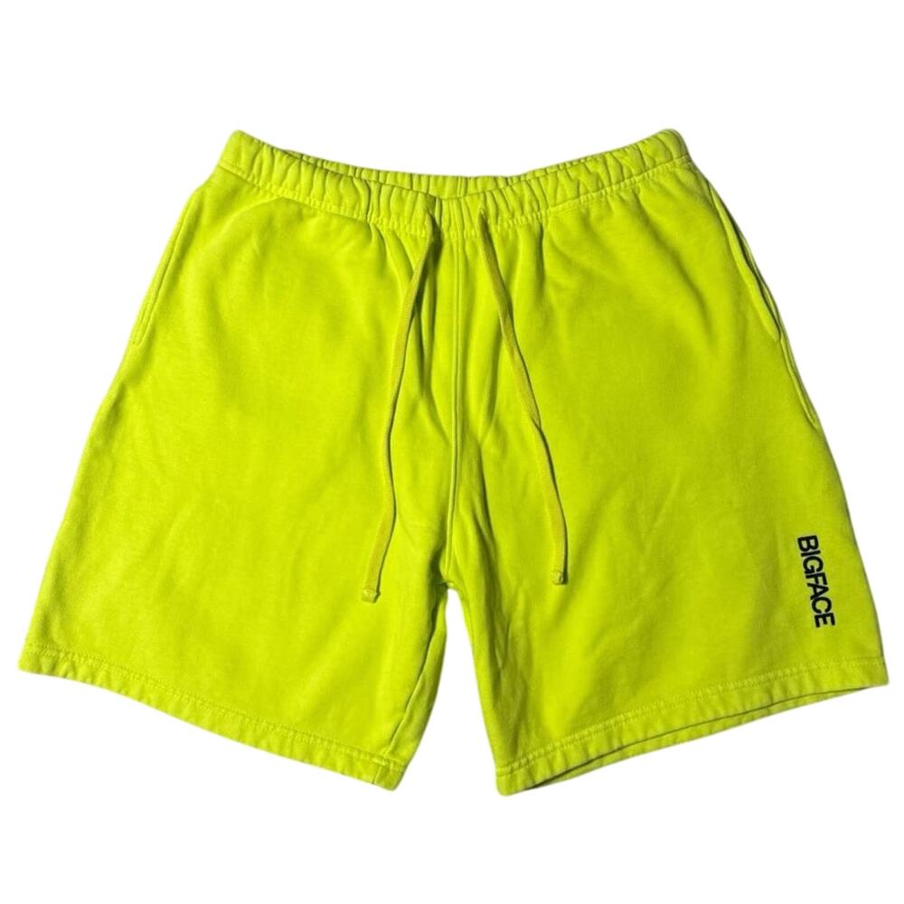 BIGFACE Brand Jimmy Butler Neon Yellow Green Limited Kit Sweat Shorts Size L